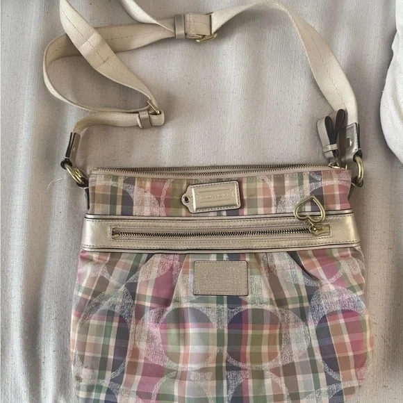 Poppy coach y2k stripped crossbody - Picture 1 of 7